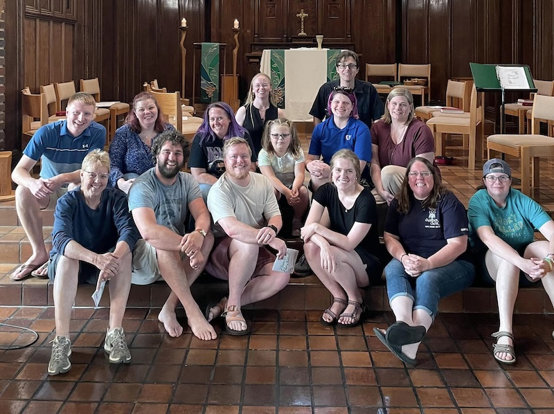 Pastor Melissa at her First Call Cohort Retreat at Wartburg Theological Seminary